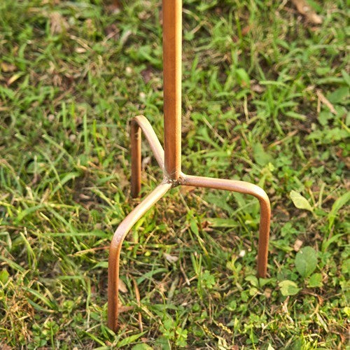 65" Tall Antique Copper Teapot Birdhouse Garden Stake "Square Teapot" Item #: ZR113168-2