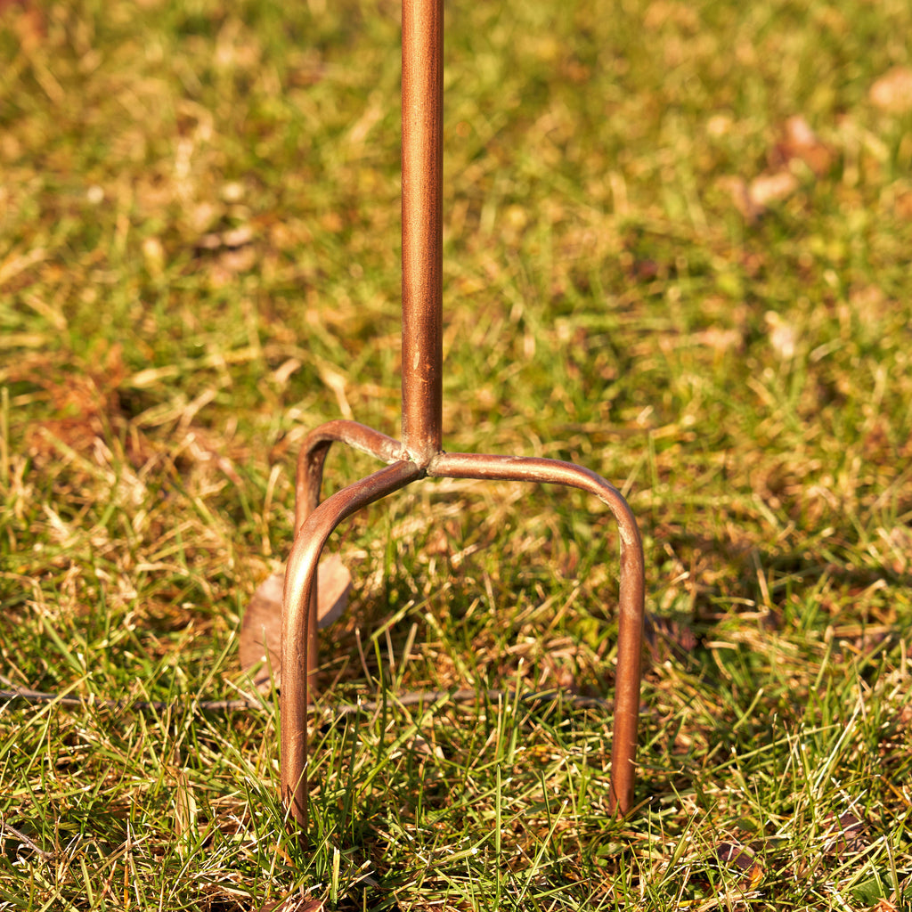 69" Tall Antique Copper Saran Birdhouse Stake "Sheila" Item #: ZR192025-D