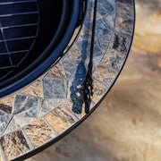 32.6"D. Round Mosaic Tile Metal Fire Pit "Boulder" "St. Augustine" Item #: ZR803682-D